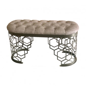 TENDENZE LAZER KESİM PUF - BENCH - BEJ